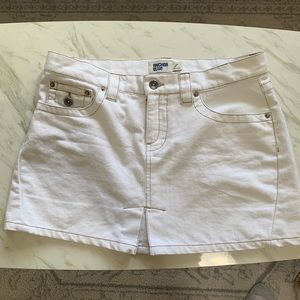 2000's vintage white mini skirt